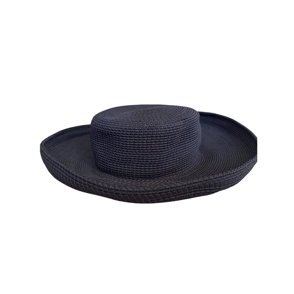 David Hats Navy Blue Straw Boater Hat Lightweight Summer Style